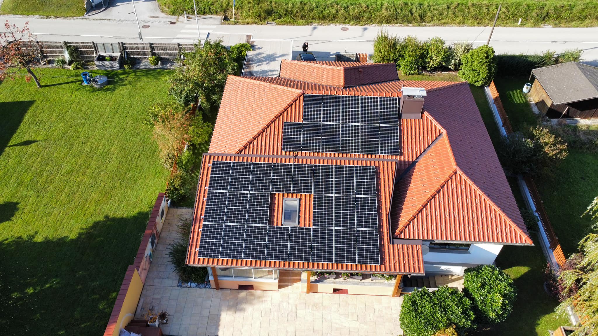 PV-Anlage auf Einfamilienhaus